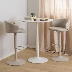 Bendt Ronde Bartafel Tempest Keramiek met marmerprint, 80cm, kleur* Bartafels