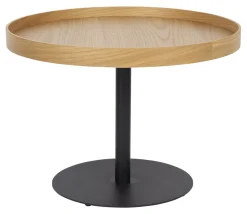 ZILT Ronde Bijzettafel Andreanna 56cm* Zwarte Bijzettafel|Ronde Bijzettafel