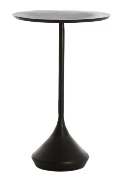 Light & Living Ronde Bijzettafel Dimphy 35cm* Zwarte Bijzettafel|Ronde Bijzettafel