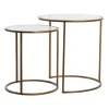 Light & Living Ronde Bijzettafel Ferati Glas, Set van 2 stuks* Bijzettafels Set|Ronde Bijzettafel