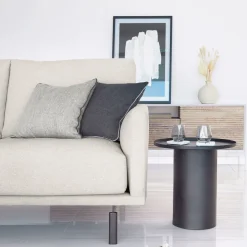 Kave Home Ronde Bijzettafel Fleksa 45cm, kleur* Zwarte Bijzettafel|Ronde Bijzettafel