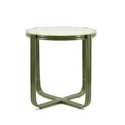 By-Boo Ronde Bijzettafel Groovy Glas, 43cm* Ronde Bijzettafel
