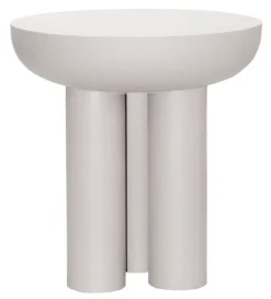 Brix Ronde Bijzettafel Jez 43cm, kleur Off White Sand* Ronde Bijzettafel