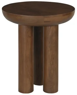 Artistiq Living Ronde Bijzettafel Leighanna Mangohout, 50cm* Ronde Bijzettafel