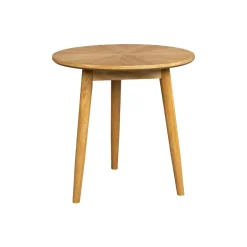 ZILT Ronde Bijzettafel Memo Eikenhout, 50cm* Zwarte Bijzettafel|Ronde Bijzettafel