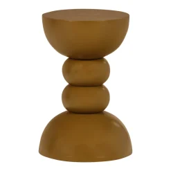 WOOOD Ronde Bijzettafel Miel Mangohout, 35cm, kleur Honinggeel* Ronde Bijzettafel