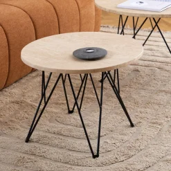 Bendt Ronde Bijzettafel Nadia Marmer, 55cm* Ronde Bijzettafel