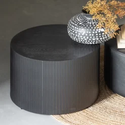 WOOOD Ronde Bijzettafel Sanne ø60cm, kleur* Zwarte Bijzettafel|Ronde Bijzettafel