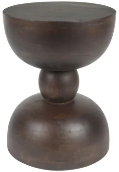 ZILT Ronde Bijzettafel Shaday Mangohout, 30cm* Ronde Bijzettafel