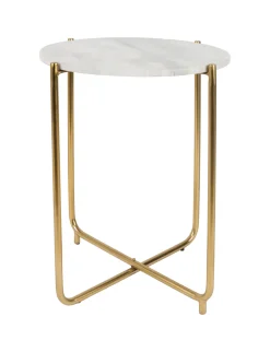 ZILT Ronde Bijzettafel Valdemar Marmer, 45cm* Ronde Bijzettafel