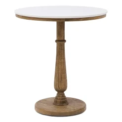 Rivièra Maison Ronde Bistrotafel Amalfi Marmer en eikenhout, 70cm* Bistrotafels