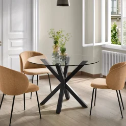Kave Home Ronde Eettafel Argo 120cm, Glas* Ronde Eettafel