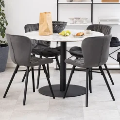 Bendt Ronde Eettafel Clement Wit marmer, Ø105cm* Marmeren Eettafel|Ronde Eettafel
