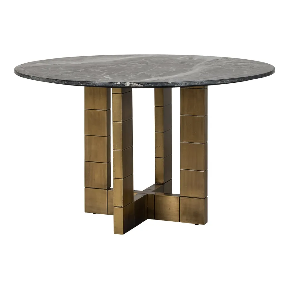 Richmond Interiors Ronde Eettafel Collada Marmer, 130cm* Marmeren Eettafel|Ronde Eettafel