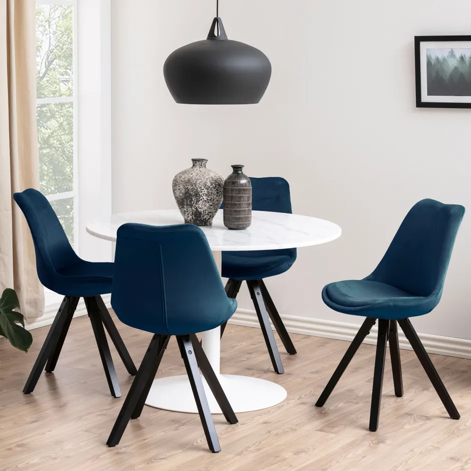 Bendt Ronde Eettafel Dara 110cm, kleur Marmer* Marmeren Eettafel|Ronde Eettafel