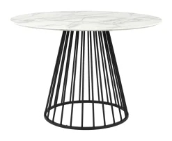 ZILT Ronde Eettafel Jalil Marmerlook, 104cm* Marmeren Eettafel|Ronde Eettafel