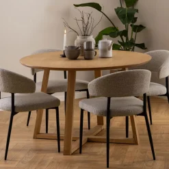 Bendt Ronde Eettafel Lila Eiken, 120cm* Ronde Eettafel