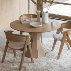 Zuiver Ronde Eettafel Lotus Eikenhout, 120cm* Ronde Eettafel
