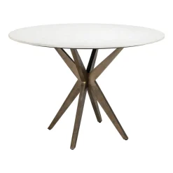 Richmond Interiors Ronde Eettafel Maisy Marmer, 114cm* Marmeren Eettafel|Ronde Eettafel