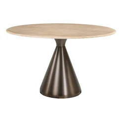 Richmond Interiors Ronde Eettafel Montgommery Marmerlook, 130cm* Marmeren Eettafel|Ronde Eettafel