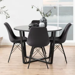 Bendt Ronde Eettafel Per Marmerlook, Ø110cm* Marmeren Eettafel|Ronde Eettafel