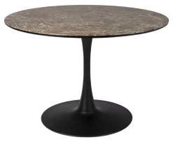 ZILT Ronde Eettafel Trisha Marmerlook, 110cm* Marmeren Eettafel|Ronde Eettafel