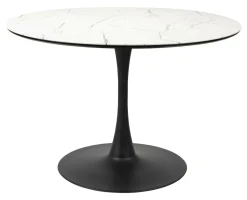 ZILT Ronde Eettafel Trisha Marmerlook, 110cm* Marmeren Eettafel|Ronde Eettafel