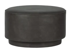 vtwonen Ronde Poef Coffee Eco-leer 60cm* Poefs & Hockers