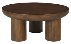 Artistiq Living Ronde Salontafel Leighanna Mangohout, 90cm* Ronde Salontafel