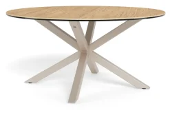 Bendt Ronde Salontafel Line Keramiek met eikenlook, 82cm* Ronde Salontafel