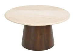 Sohome Ronde Salontafel Margred Marmer en mangohout, 75cm* Ronde Salontafel