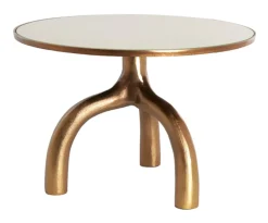 Light & Living Ronde Salontafel Mello kleur Brons* Glazen Salontafel|Ronde Salontafel