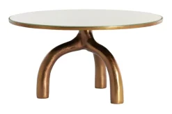Light & Living Ronde Salontafel Mello kleur Brons* Glazen Salontafel|Ronde Salontafel