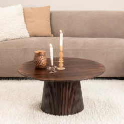 Sohome Ronde Salontafel Olav Mangohout, 80cm* Ronde Salontafel