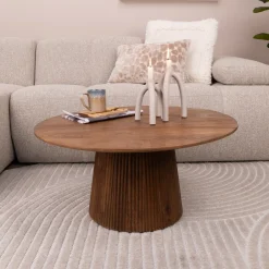 Sohome Ronde Salontafel Olav Mangohout, 80cm* Ronde Salontafel