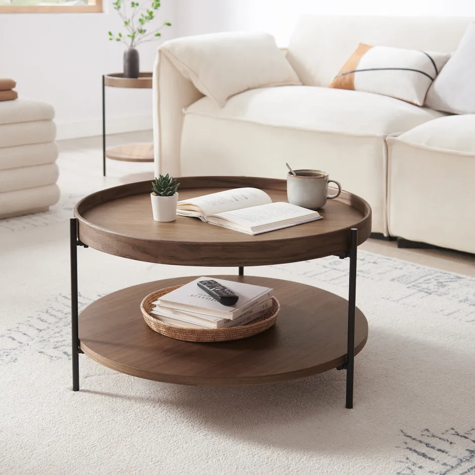 Artistiq Living Ronde Salontafel Sylver MDF en metaal, 69cm* Ronde Salontafel