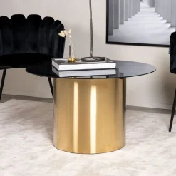 Nohr Ronde Salontafel Tarissa Glas, 80cm* Glazen Salontafel|Ronde Salontafel