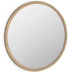 Kave Home Ronde Spiegel Alum Mindi-hout* Ronde Spiegels