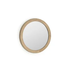 Kave Home Ronde Spiegel Alum Mindi-hout* Ronde Spiegels