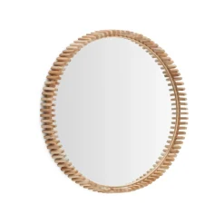 Kave Home Ronde Spiegel Polke hout* Ronde Spiegels