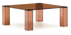 Kave Home Salontafel Adularia Glas, kleur* Vierkante Salontafel|Glazen Salontafel