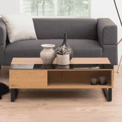 Bendt Salontafel Aino Met verhoging, 110 x 60cm* Glazen Salontafel
