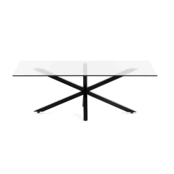 Kave Home Salontafel Argon, 70 x 130cm* Glazen Salontafel