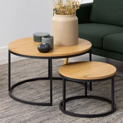 Bendt Salontafel Flemming Set van 2 stuks,* Salontafel Set|Ronde Salontafel