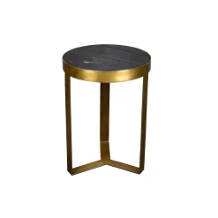 Livingfurn Salontafel Glennis kleur Zwart/Goud* Ronde Salontafel
