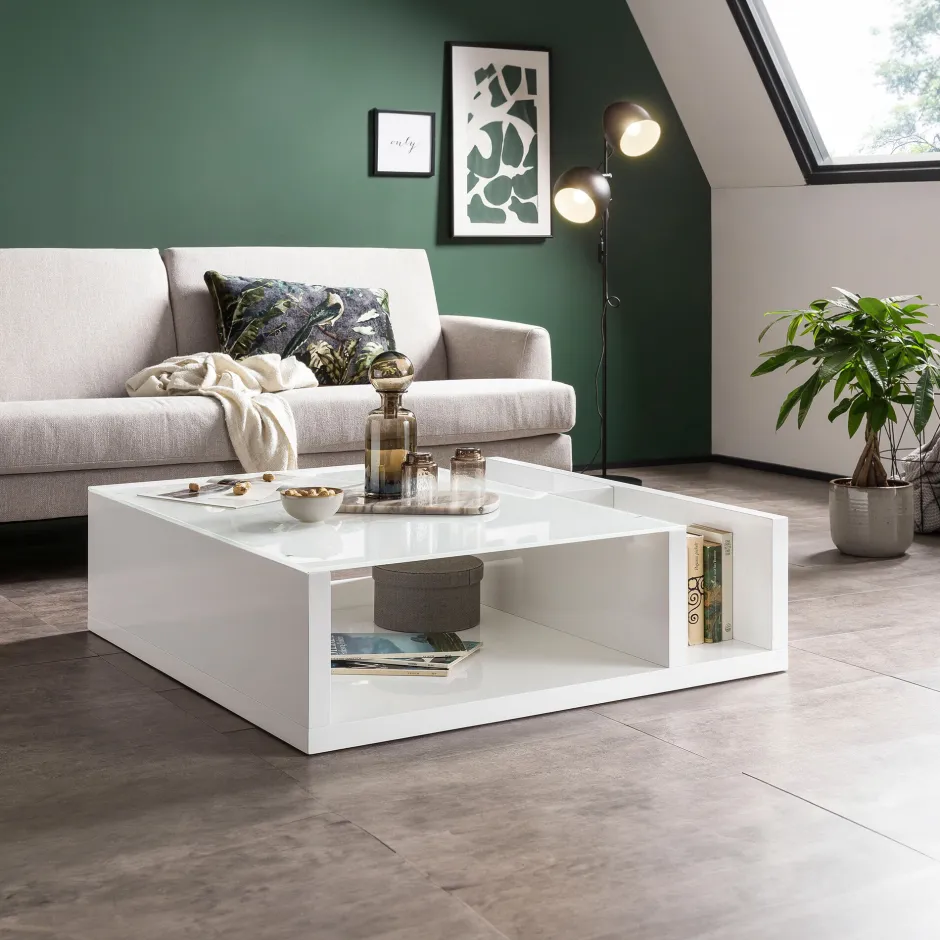 Artistiq Living Salontafel Keyetta 100 x 100cm* Vierkante Salontafel|Glazen Salontafel