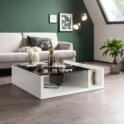 Artistiq Living Salontafel Keyetta 100 x 100cm* Vierkante Salontafel|Glazen Salontafel