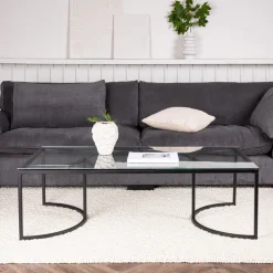 Nohr Salontafel Nycole Glas, 140 x 70cm* Glazen Salontafel