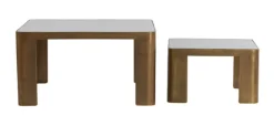 Light & Living Salontafel Oxe Set van 2 stuks, kleur Antiek Brons* Salontafel Set|Glazen Salontafel
