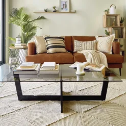 Kave Home Salontafel Plam Glas, 120 x 70cm* Glazen Salontafel